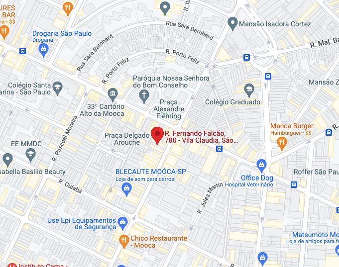 Rua Fernando Falcão 780 - Mooca - SP CEP: 03180-000